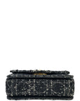 Dior Jolie Top Handle Bag Black Tweed/White Cannage Motif