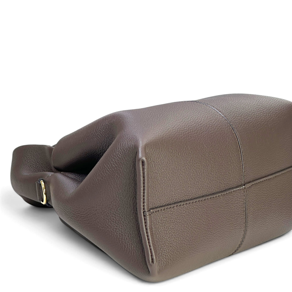 Polène Numéro Neuf Mini dark brown leather hand bag