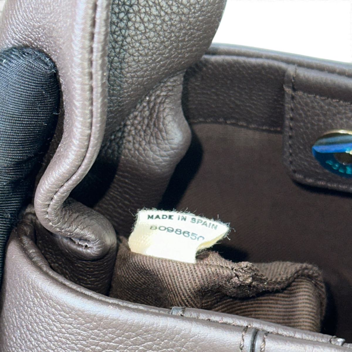 Polène Numéro Neuf Mini dark brown leather hand bag