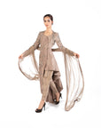 Gaurav Gupta Rose Gold Shimmer Suit Set