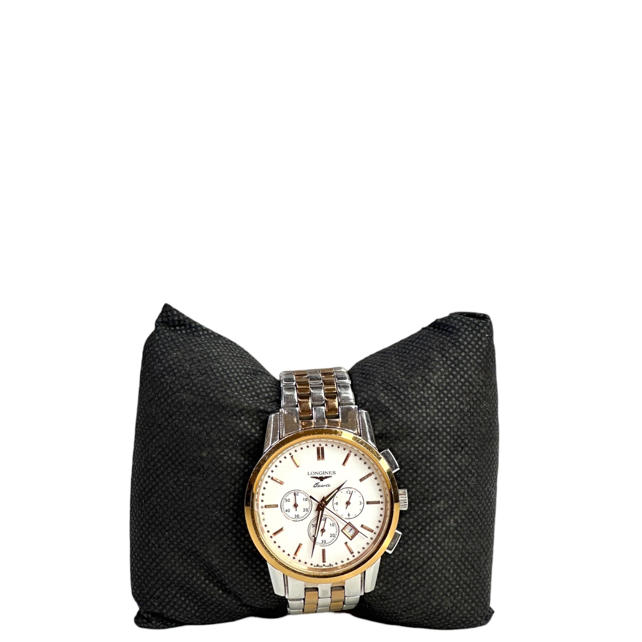 Longines chronograph two-tone men's watch