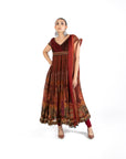 Tarun Tahiliani Red And Maroon Anarkali