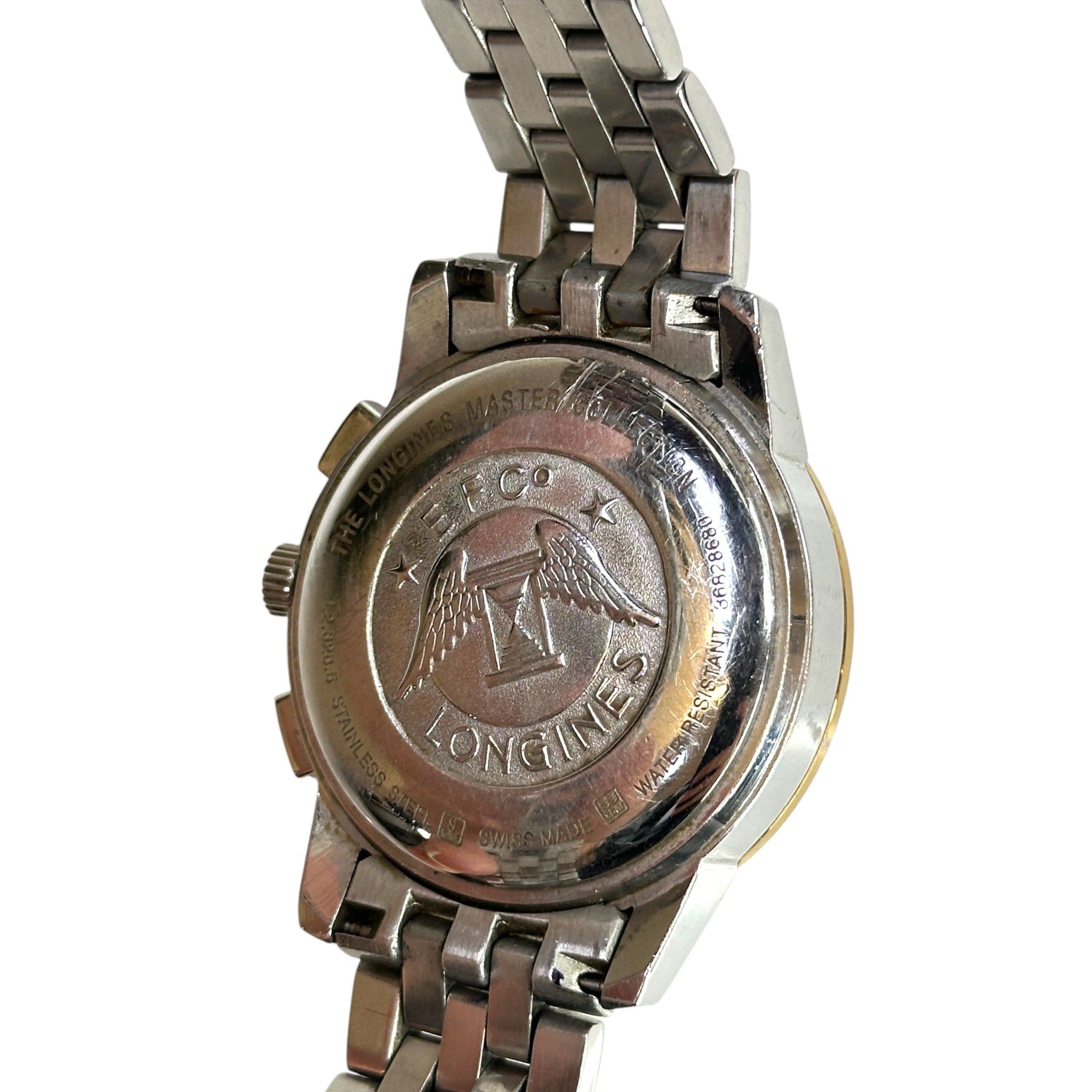 Longines chronograph two-tone men's watch
