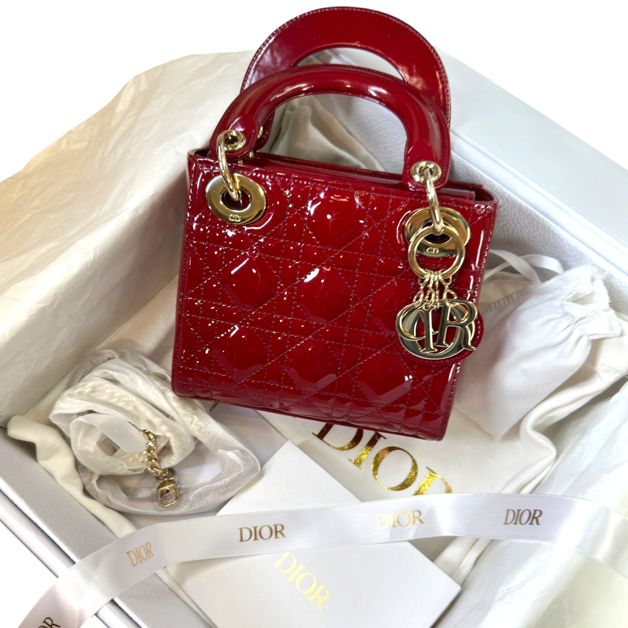 Christian Dior Lady Dior Cherry Red Mini