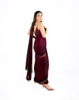 Tarun Tahiliani Concept Maroon Saree