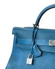 Hermès Kelly 40 Blue Togo PHW