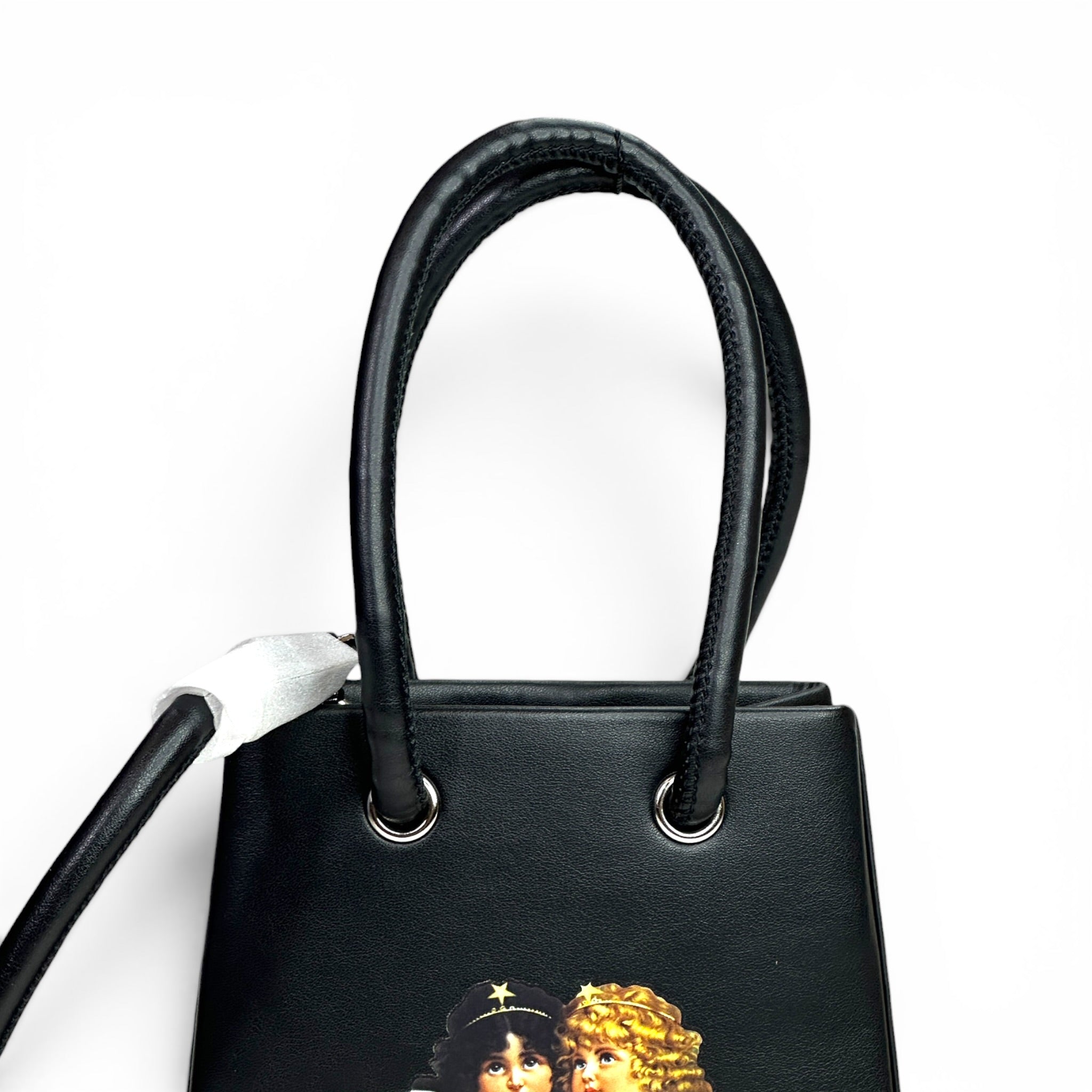 Fiorucci Mini Handbag Black Apple Leather
