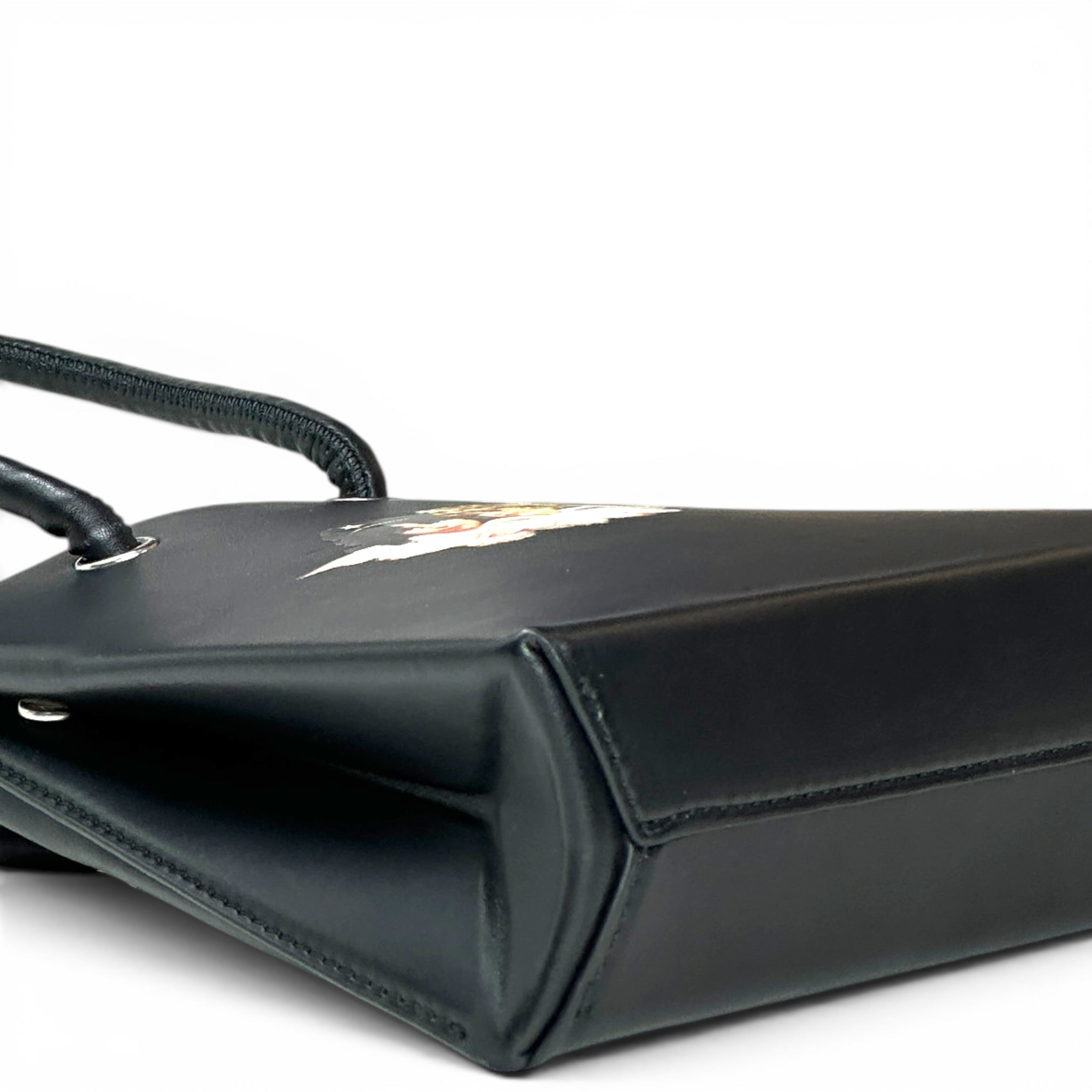 Fiorucci Mini Handbag Black Apple Leather