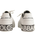 Dolce & Gabbana Calfskin Portofino Sneakers with DG Logo - Size EU 37