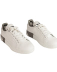 Dolce & Gabbana Calfskin Portofino Sneakers with DG Logo - Size EU 37