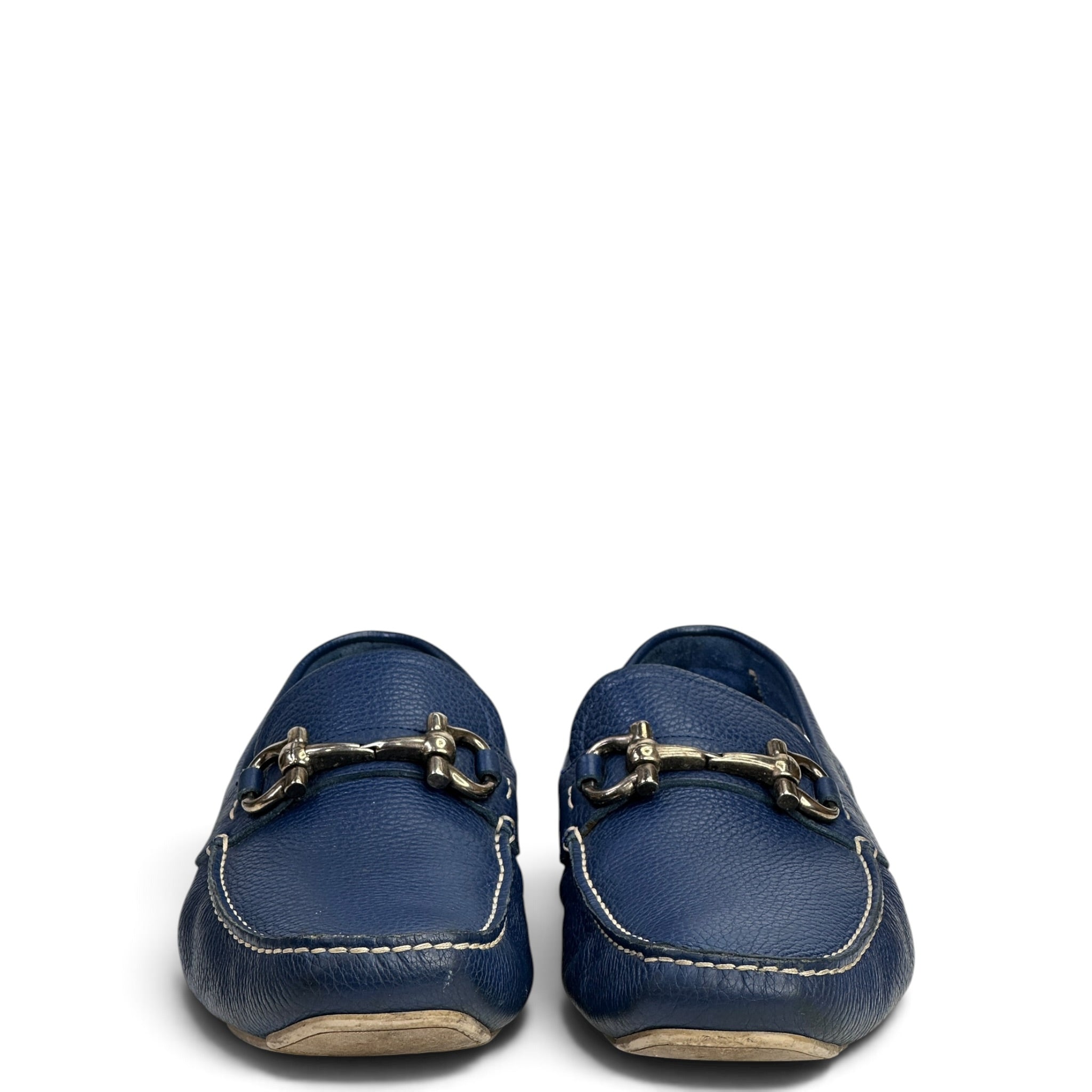 Salvatore Ferragamo Blue Calf Skin Loafers US 11.5