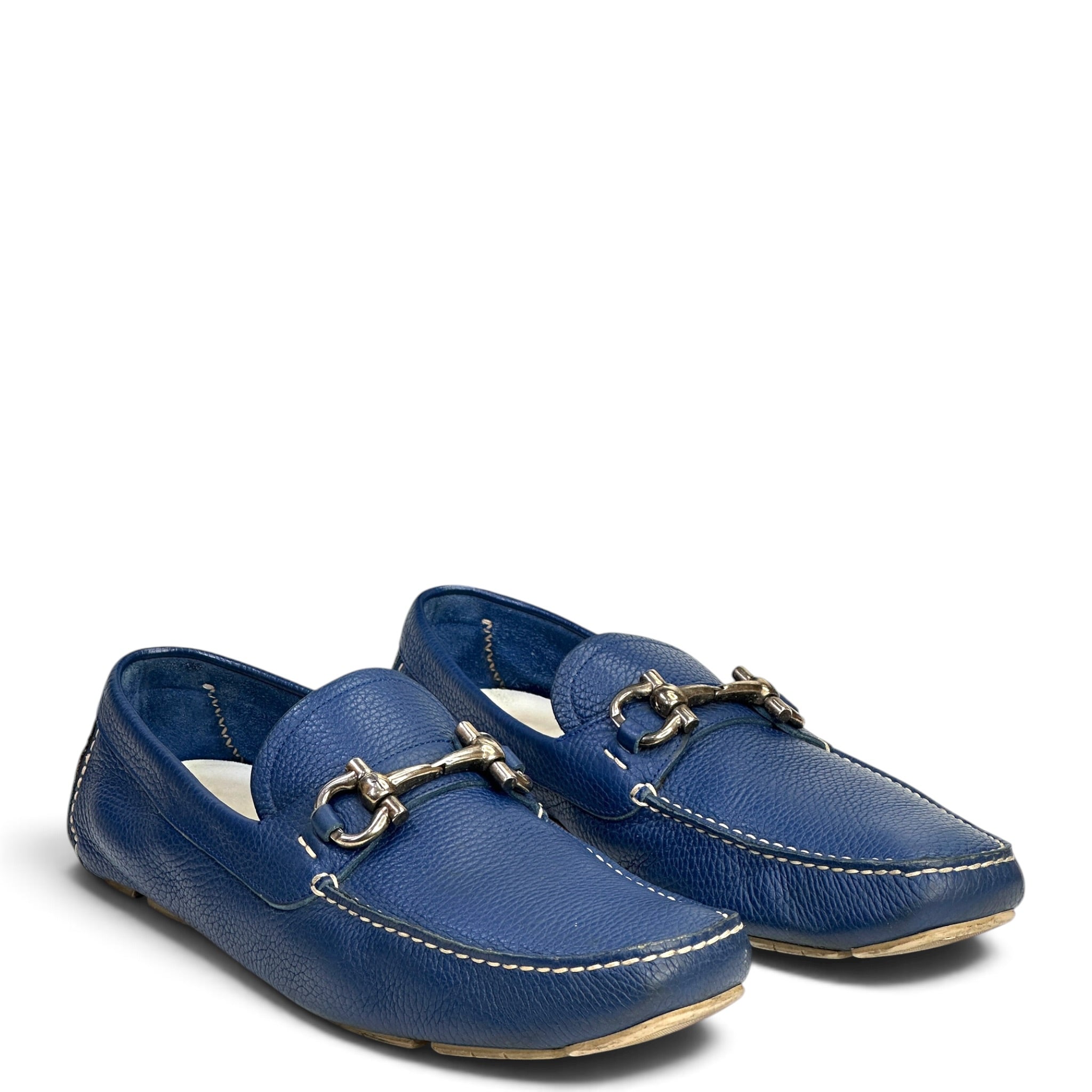Salvatore Ferragamo Blue Calf Skin Loafers US 11.5