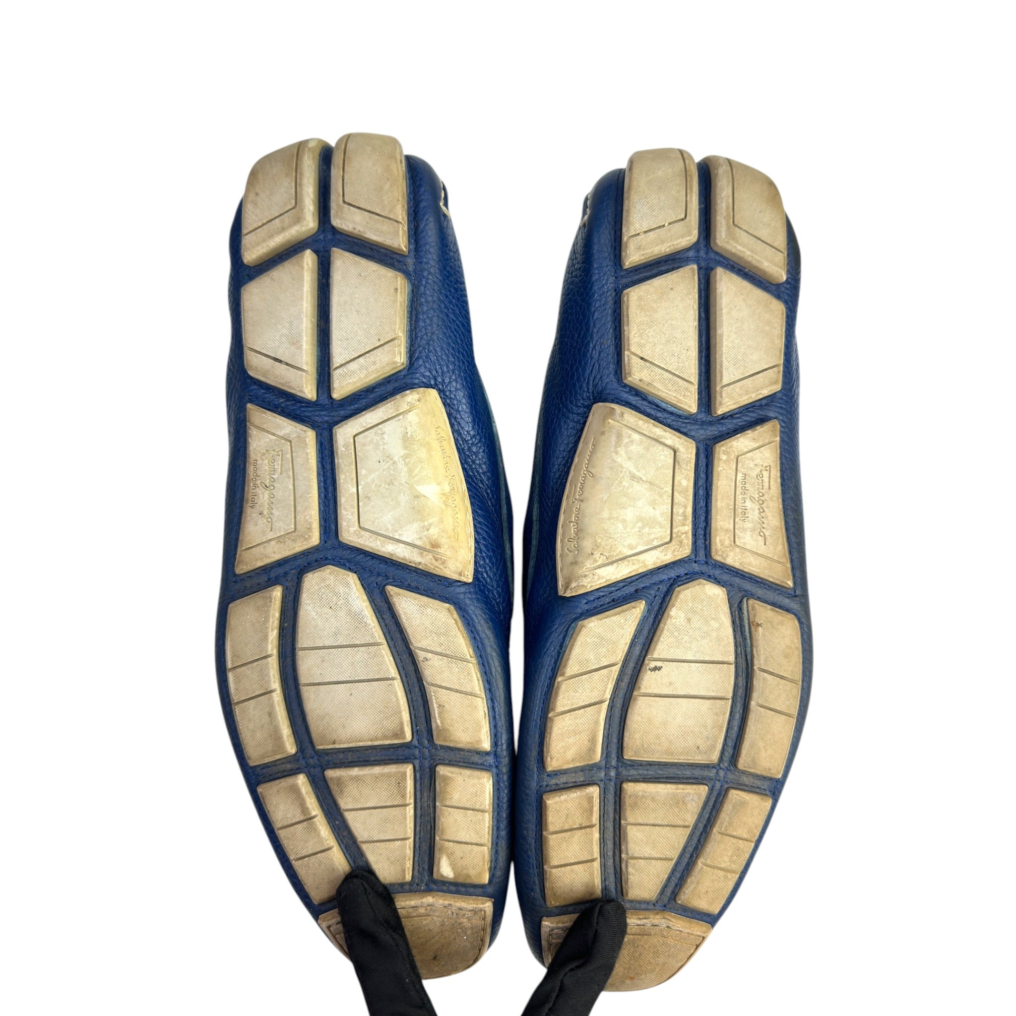 Salvatore Ferragamo Blue Calf Skin Loafers US 11.5