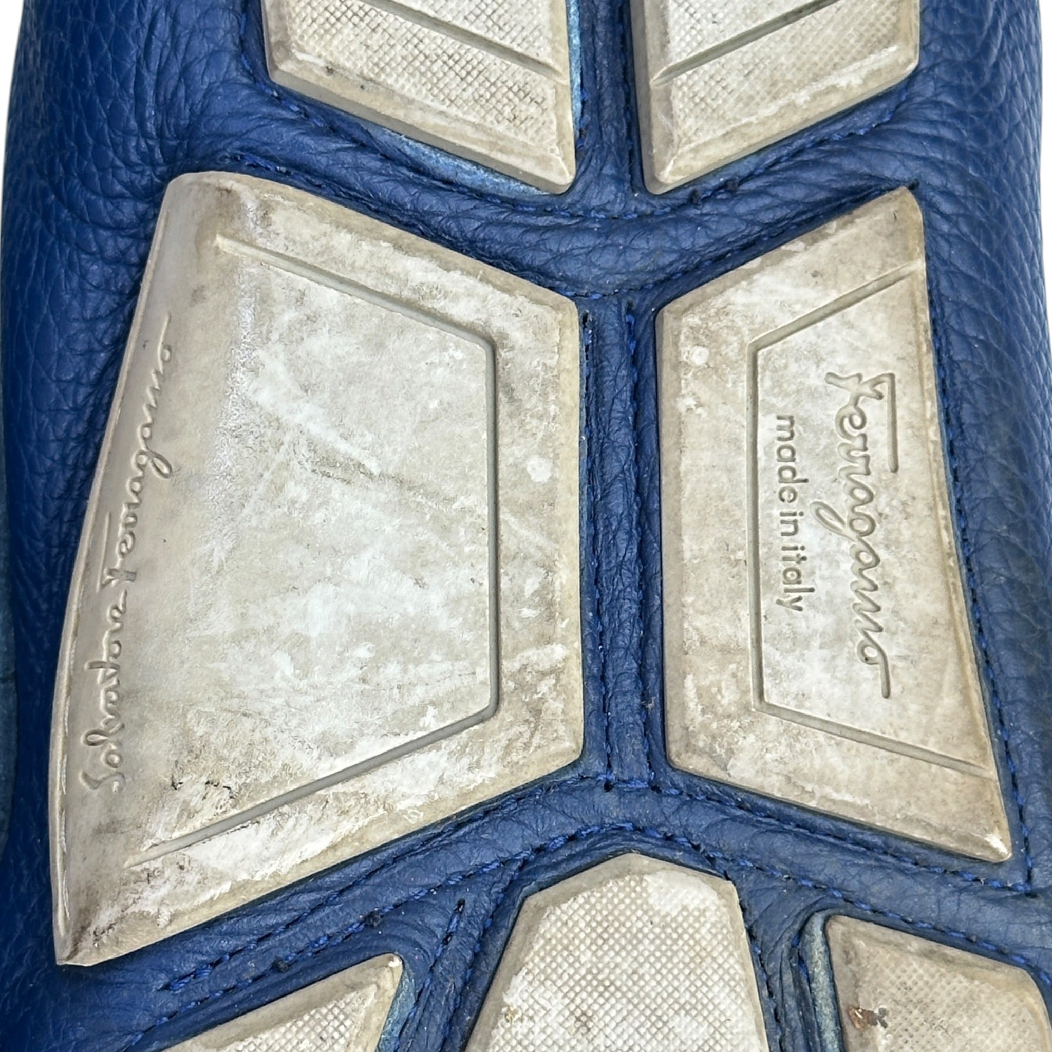 Salvatore Ferragamo Blue Calf Skin Loafers US 11.5