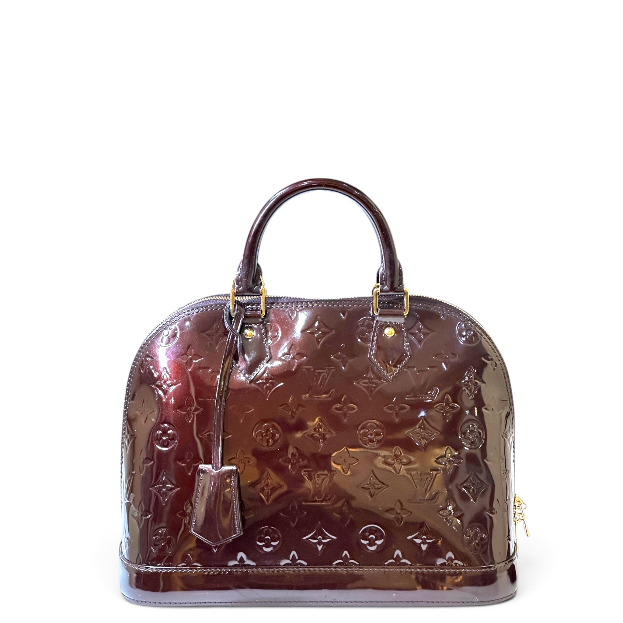 Louis Vuitton Alma PM Burgundy Leather Hand Bag