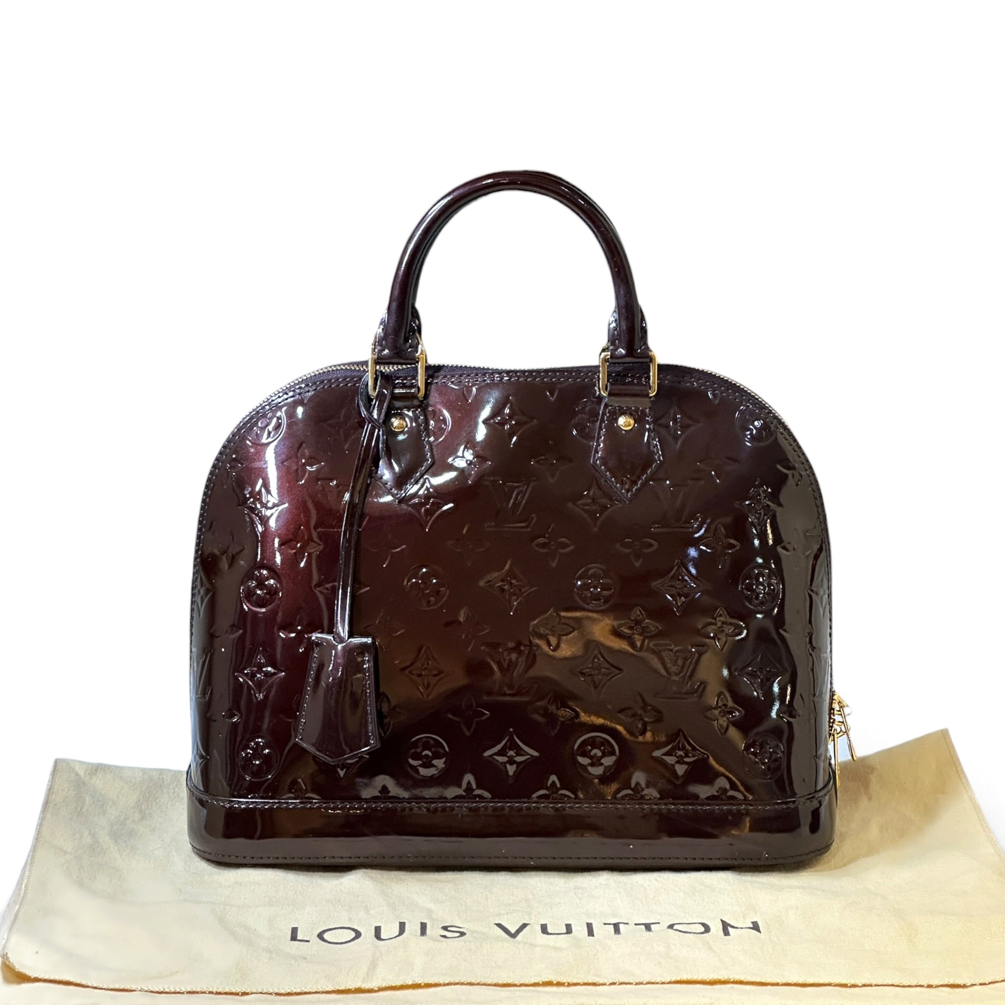 Louis Vuitton Alma PM Burgundy Leather Hand Bag