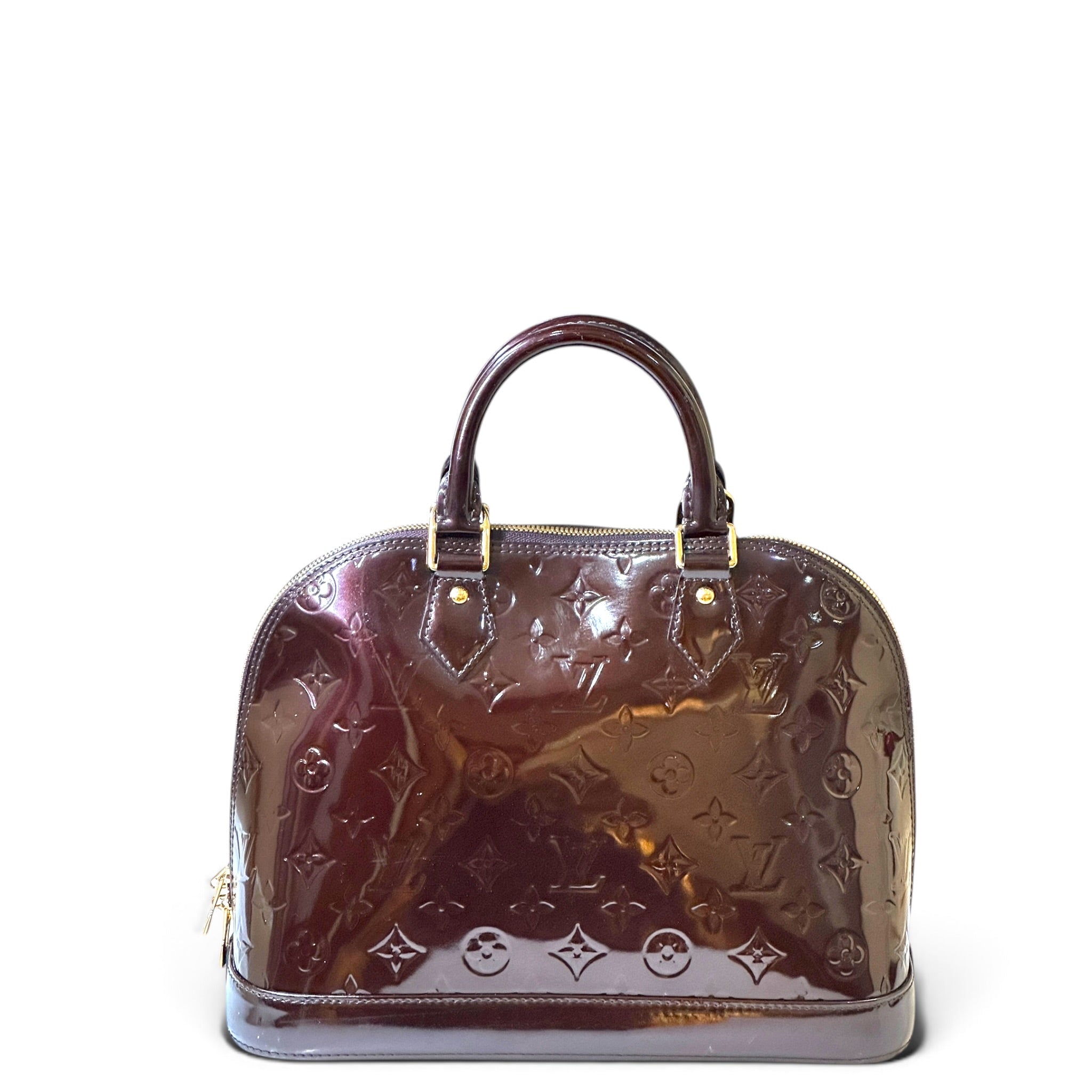 Louis Vuitton Alma PM Burgundy Leather Hand Bag