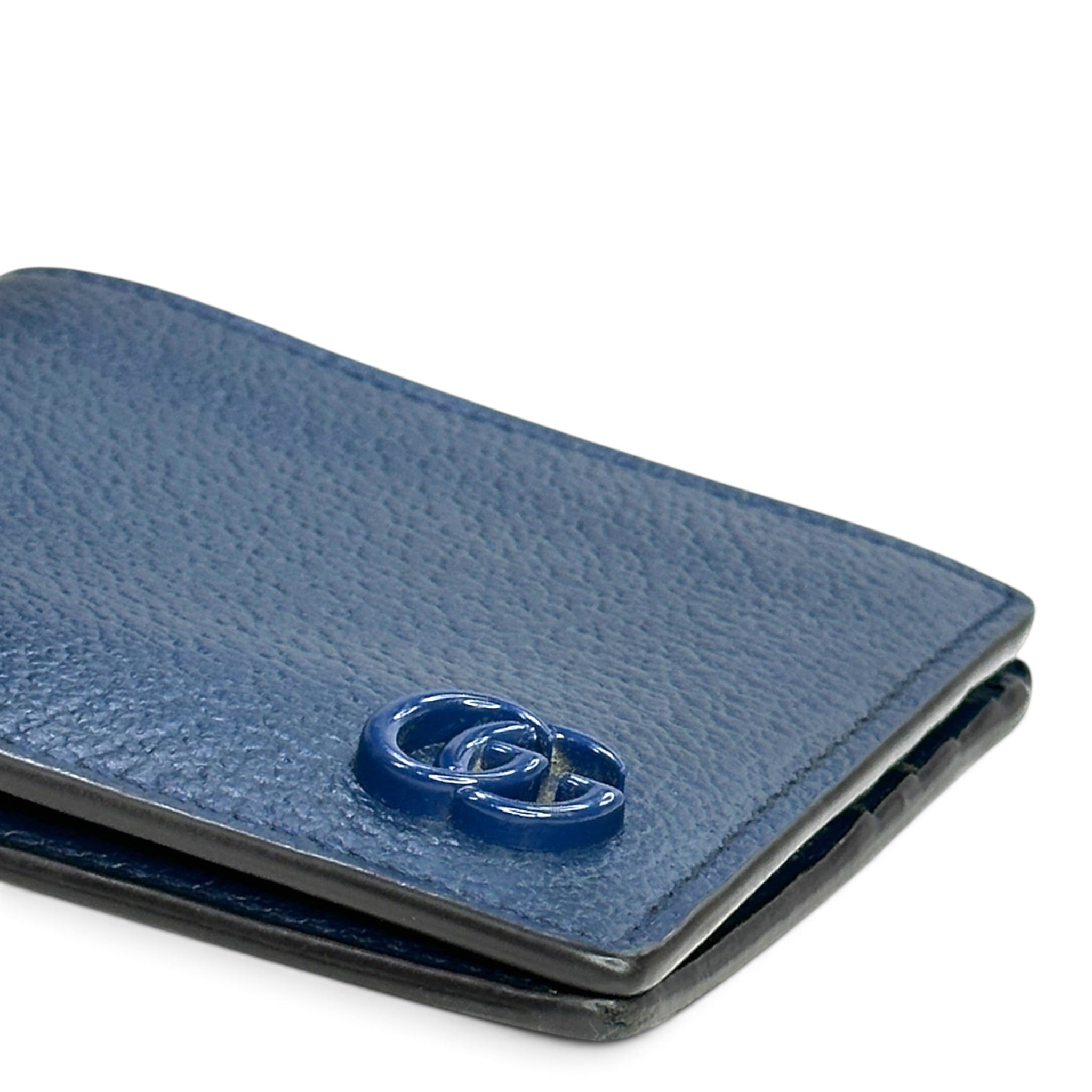 Gucci Marmont Blue leather bi-fold wallet