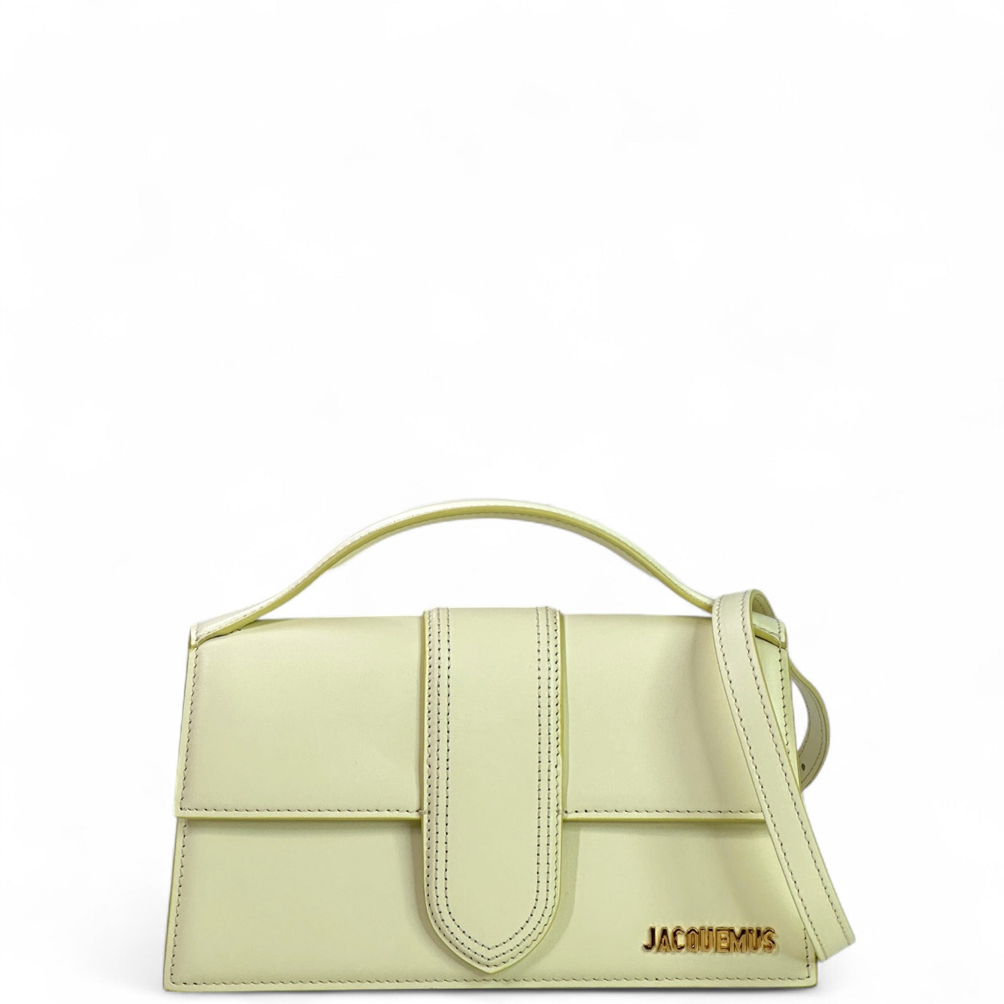 Jacquemus The Large Bambino Bag Light Yellow Leather