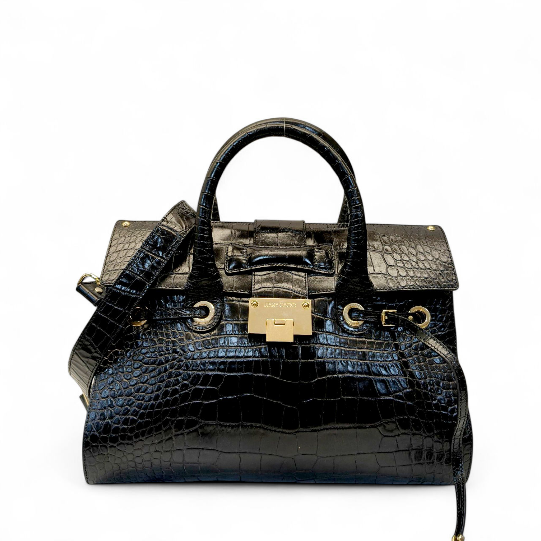 JIMMY CHOO ROSALIE 2way レザー バッグ 中古・古着通販】JIMMY CHOO (ジミーチュウ) JIMMY CHOO ロザリー