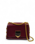 Jimmy Choo Dark Burgundy Leather Lockett Petite Crossbody Bag