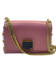 Jimmy Choo Pink Leather Lockett City Shoulder Bag