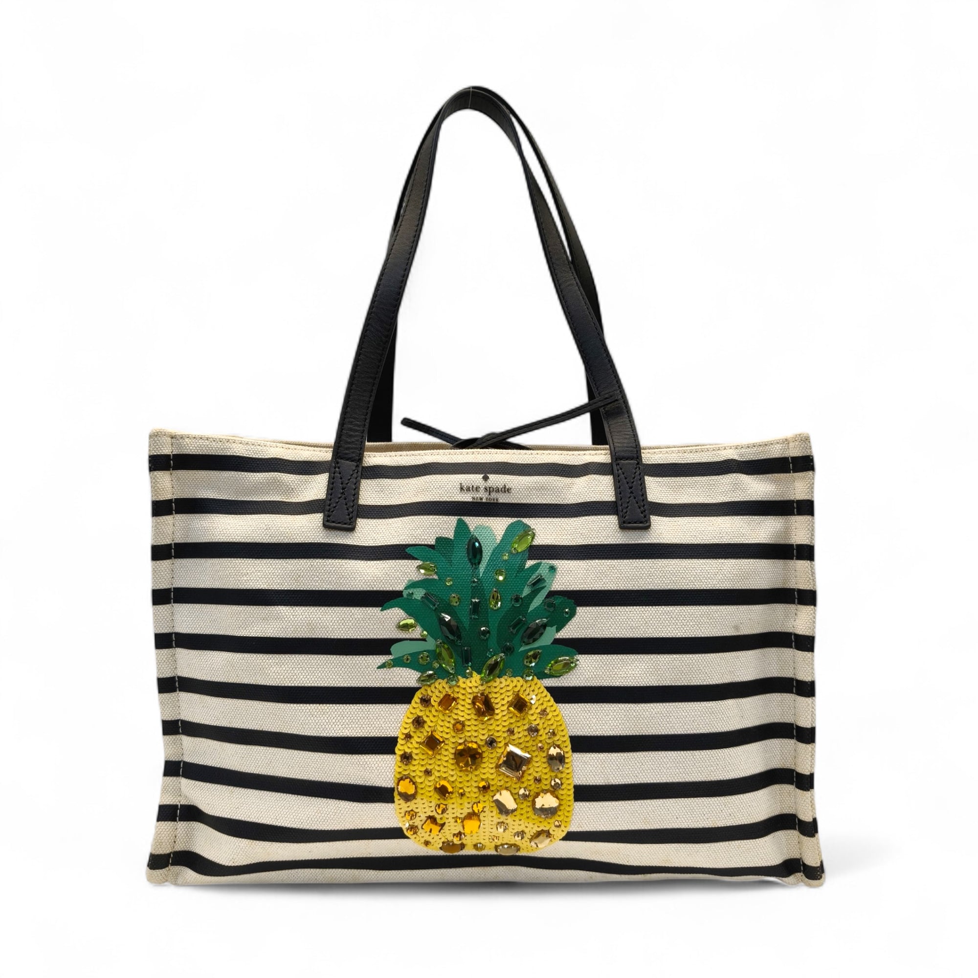 Kate Spade By The Pool Canvas Pineapple Mega Original Bag