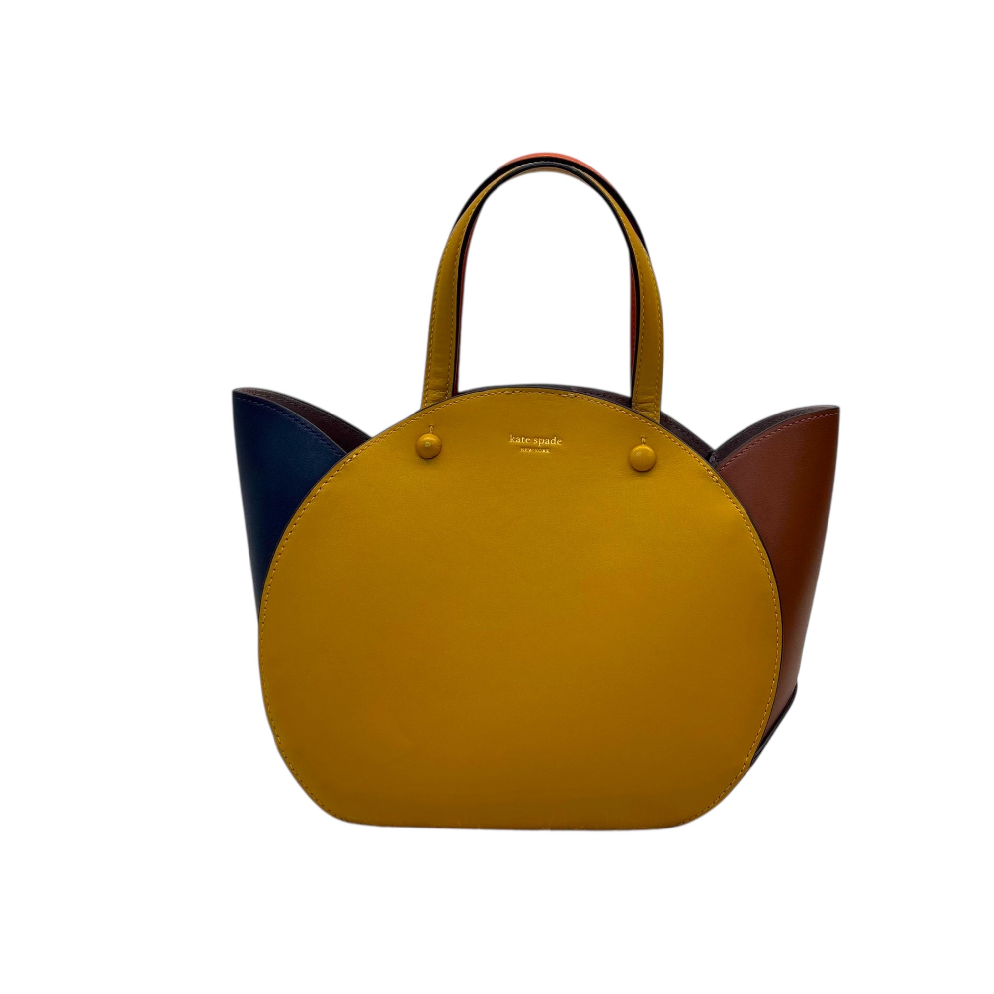 Kate Spade Orange Dottie Smooth Leather Medium Tote Bag