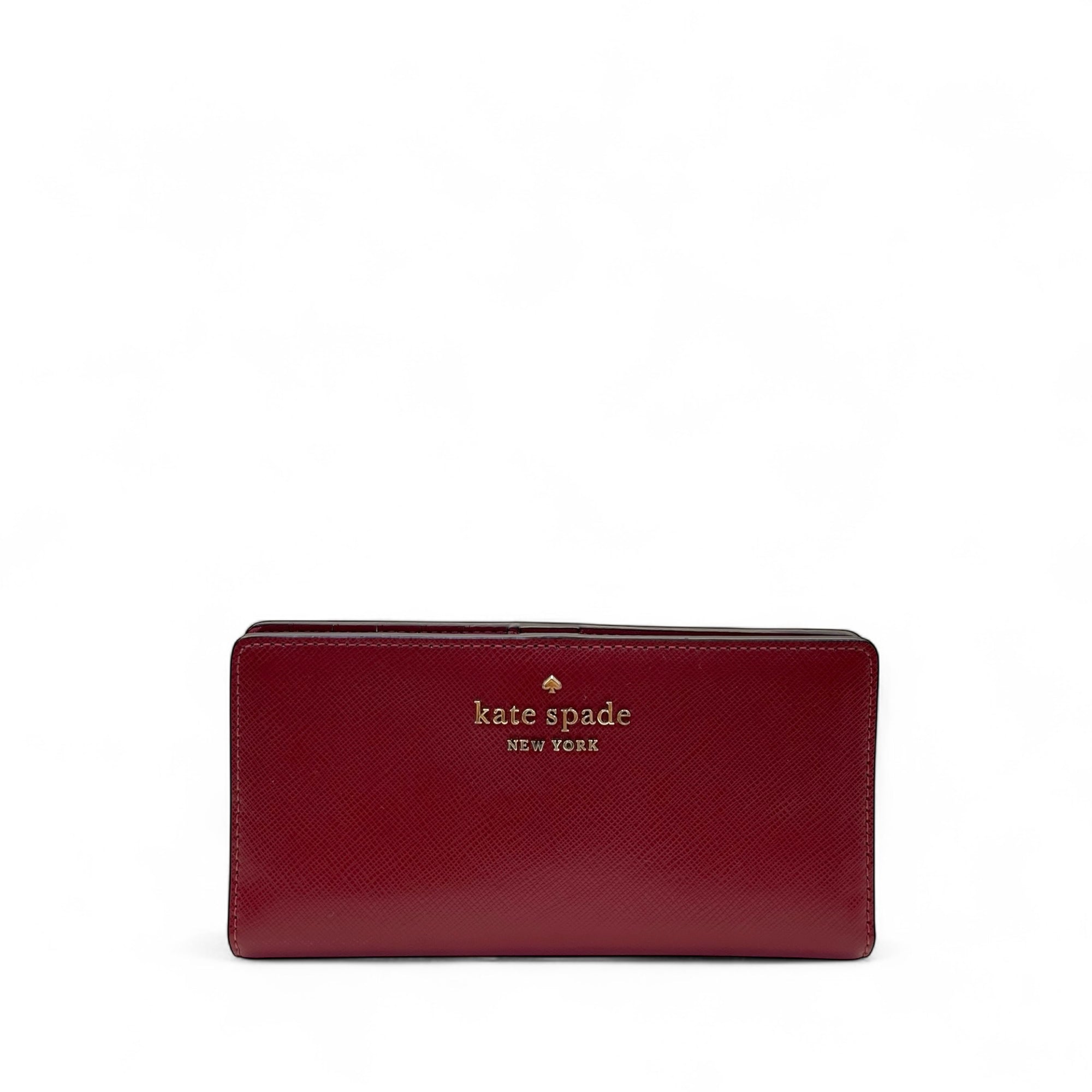 Kate Spade Saffiano Burgundy Leather Leila Continental Wallet
