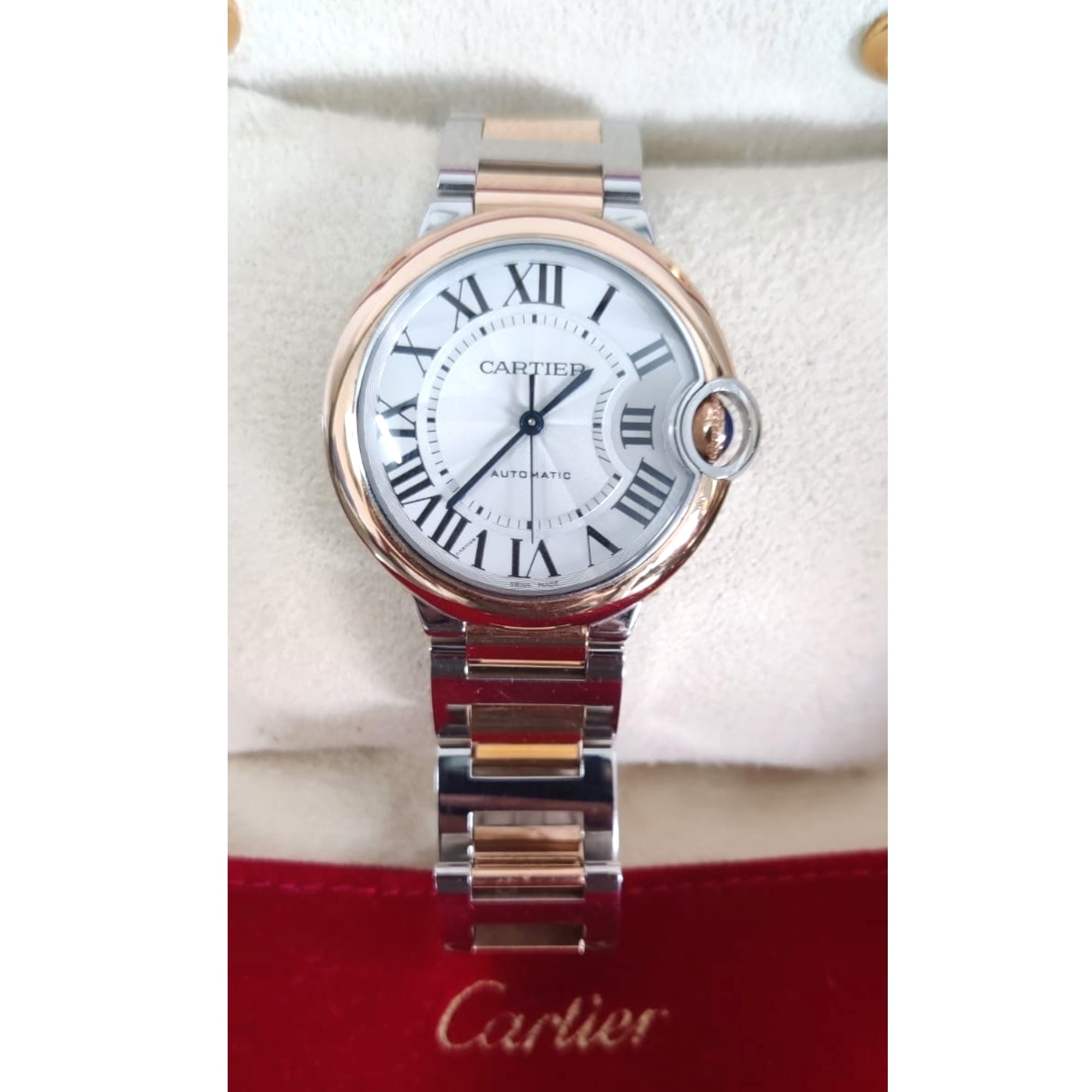 Cartier 36mm rose gold Ballon Bleu