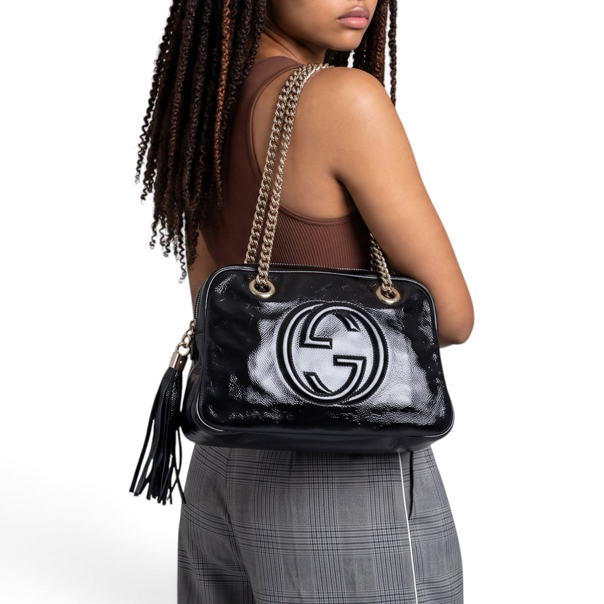 Gucci Soho Small black leather Chain Shoulder Bag