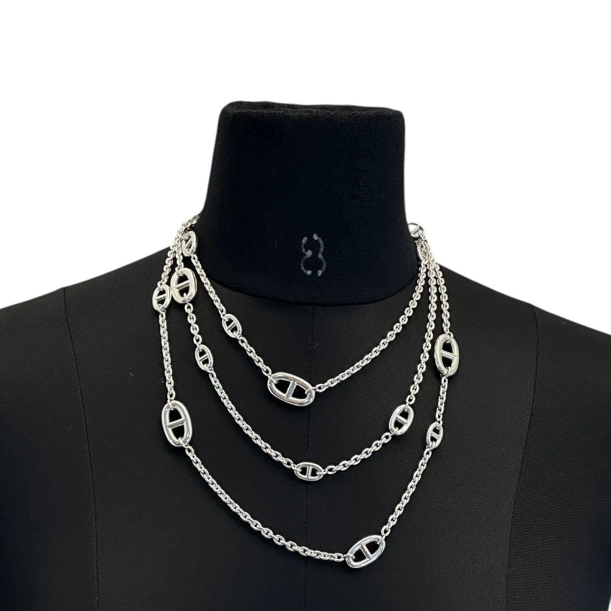 Hermes Farandole Necklace 160 Silver