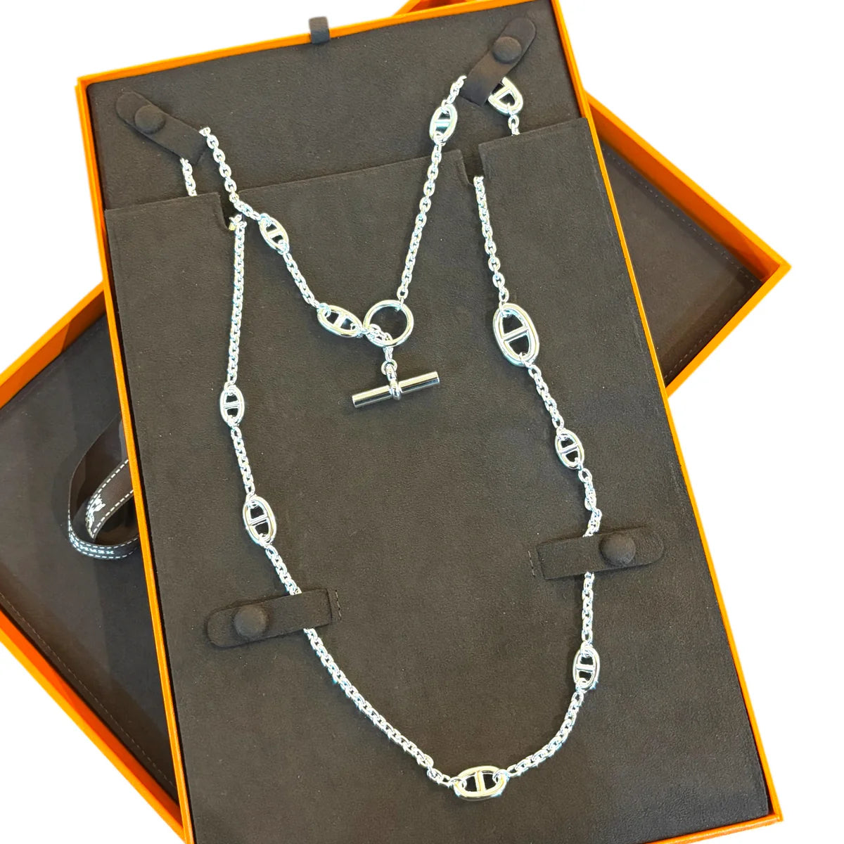 Hermes Farandole Necklace 160 Silver