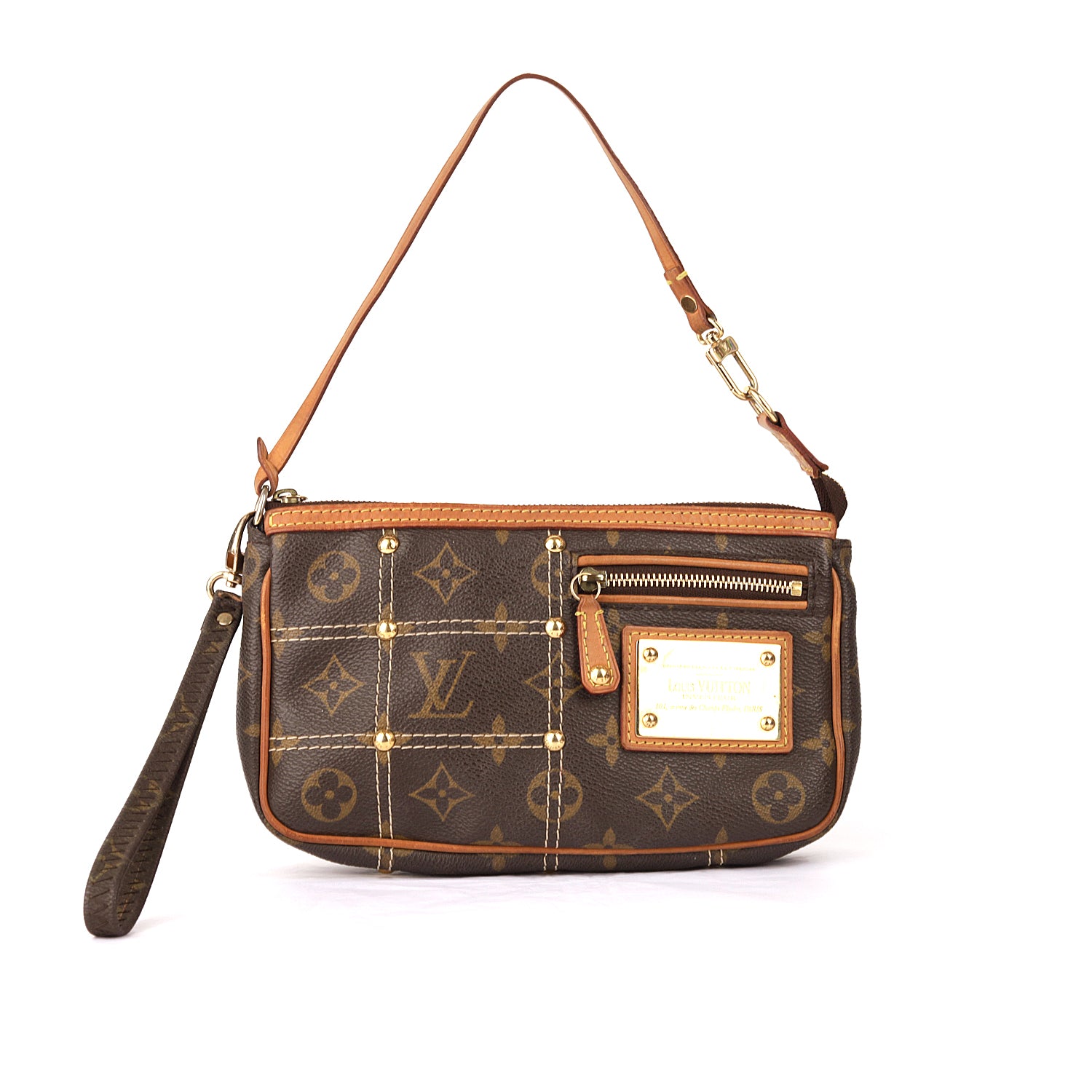 Louis Vuitton Monogram Canvas Limited Edition Riveting Pochette Accessoires Bag
