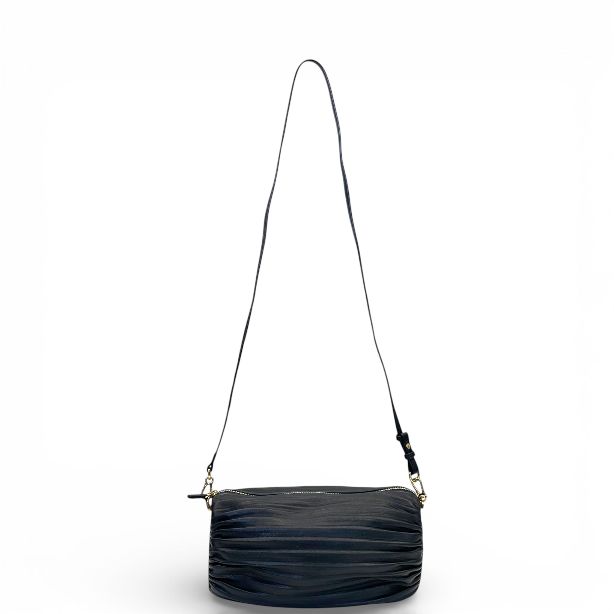 Loewe Bracelet Pouch Black Pleated Nappa Lambskin