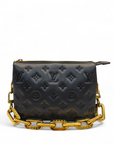 Louis Vuitton Black Monogram Embossed Coussin PM Bag