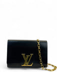 Louis Vuitton Chain Louise GM bag Black Leather