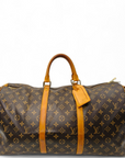 Louis Vuitton Monogram Keepall 55 Brown Bag