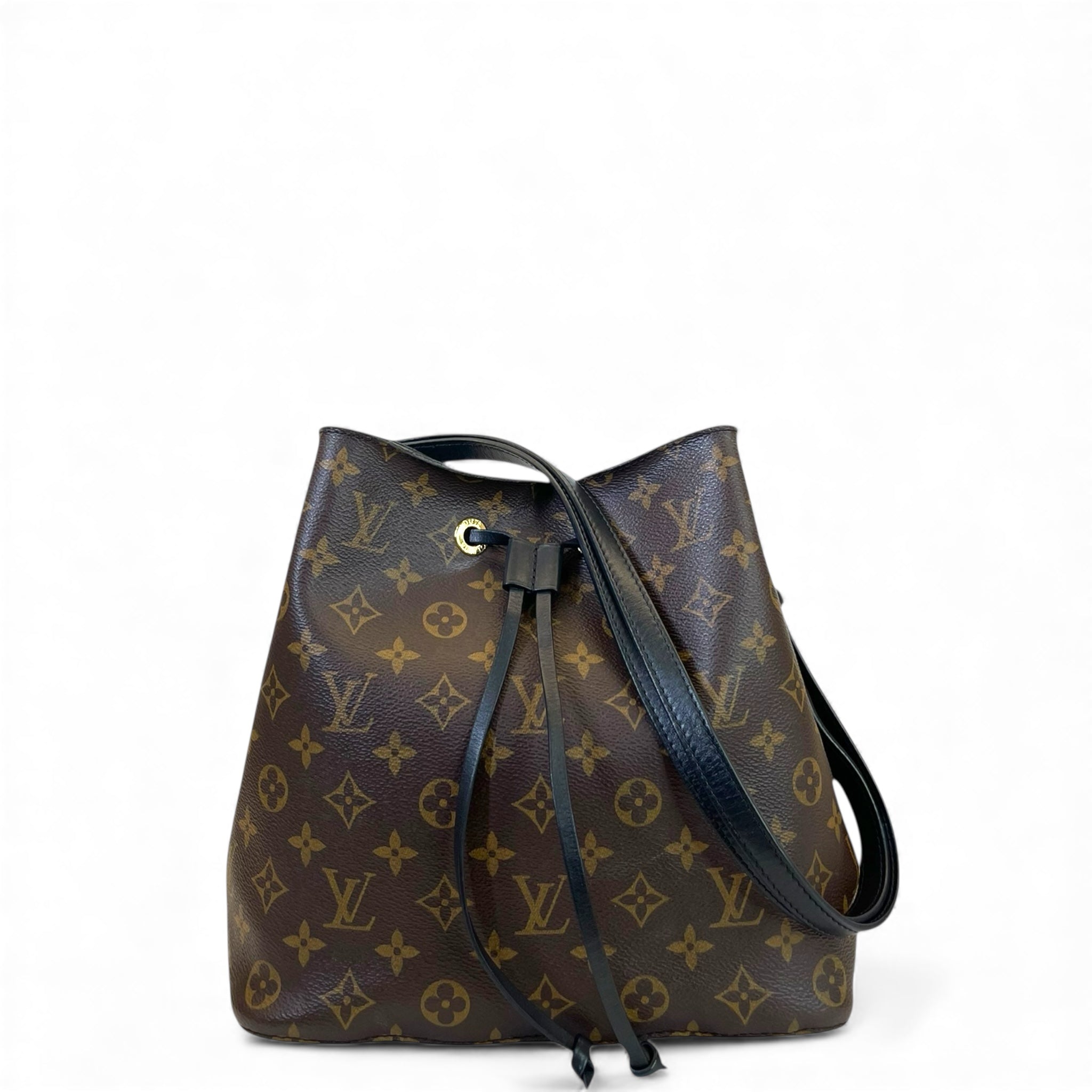 Louis Vuitton Bucket NéoNoé MM Bag Monogram/Black Leather Trim