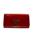 Louis Vuitton Vernis Louise Clutch Bag in Red Patent Leather