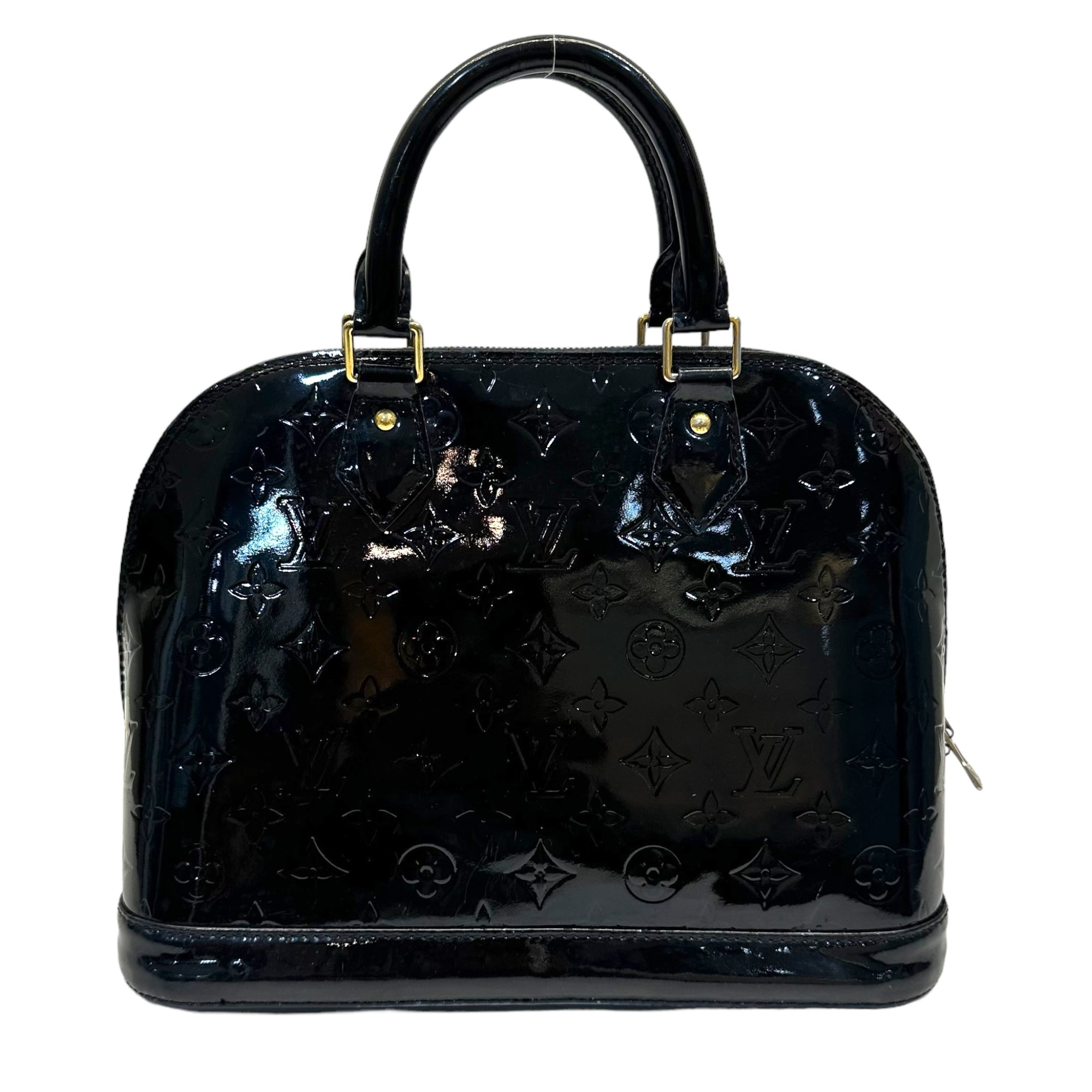 Louis Vuitton Black Monogram Vernis Leather Alma PM Handbag