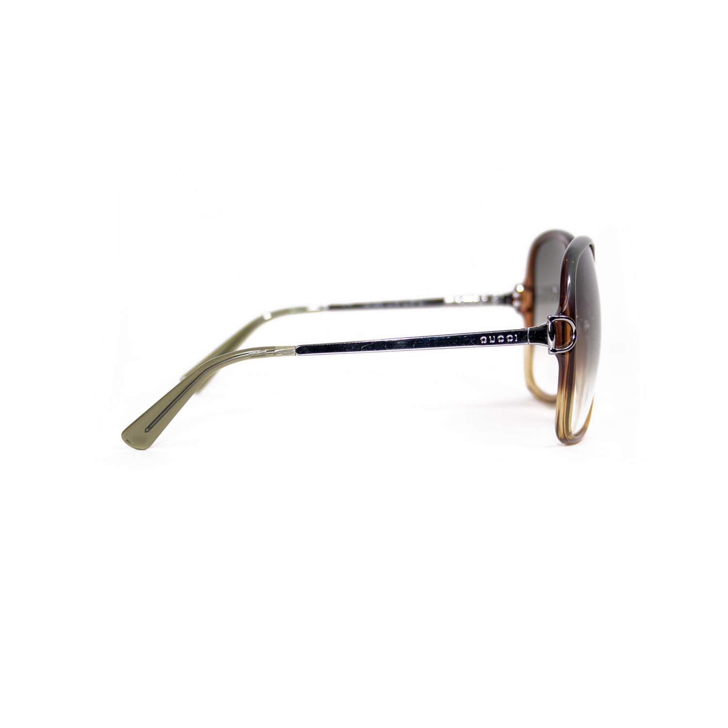 Gucci Green Brown Shaded Sunglasses
