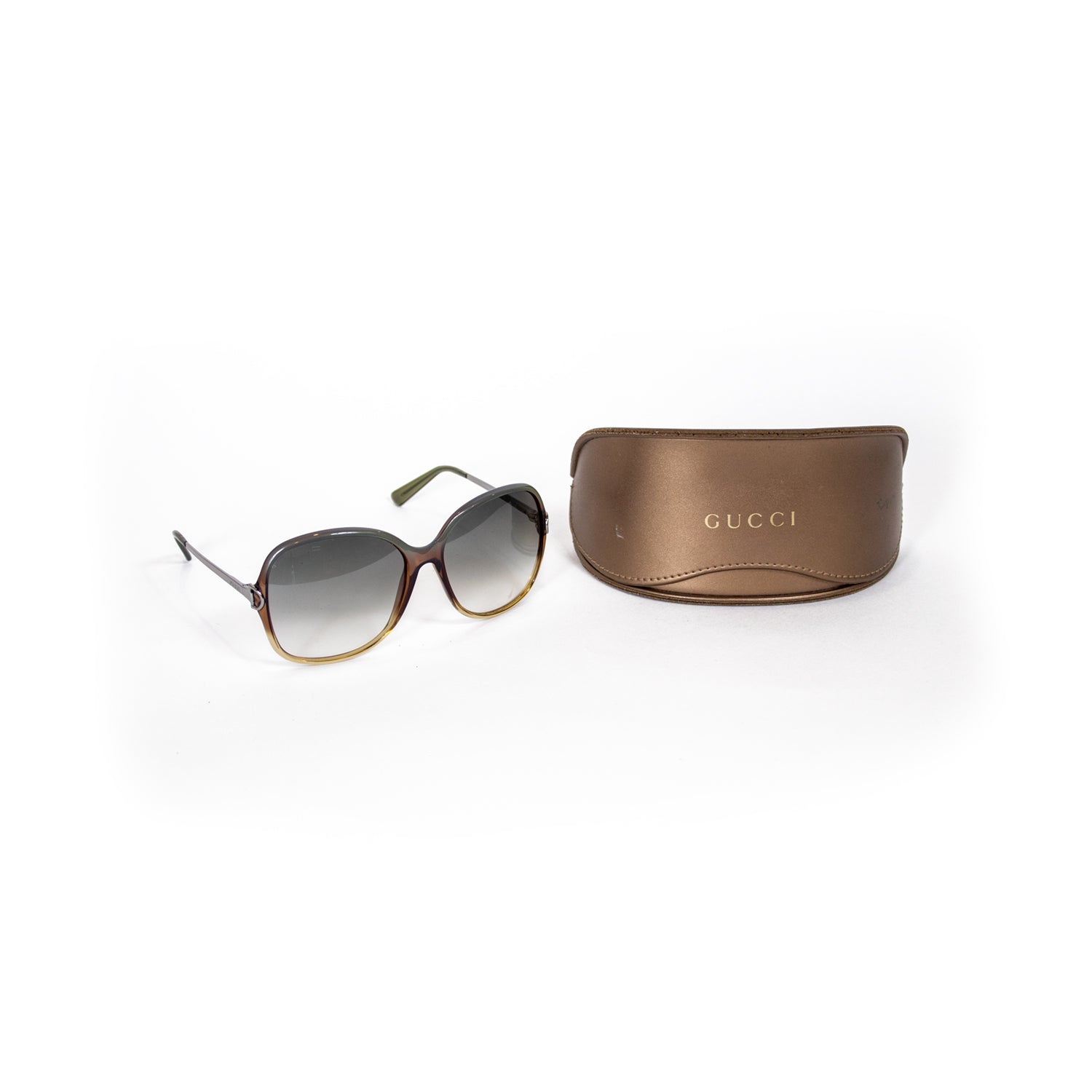 Gucci Green Brown Shaded Sunglasses
