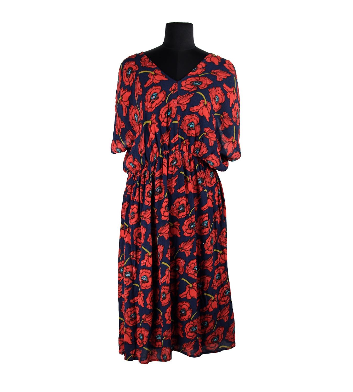 Blue/Red Floral Dress
