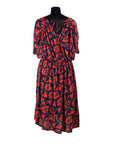 Blue/Red Floral Dress