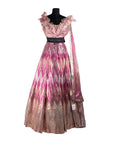 Pop Up Studio Pink & Golden Lehenga