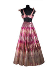 Pop Up Studio Pink & Golden Lehenga
