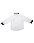 Kids White & Blue Collar Shirt