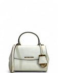 Michael Kors Ava Small White Leather Top Handle Bag