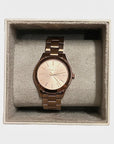 Michael Kors Slim Runway Rose Gold Stainless Steel Strap 3513 Mini Analog Watch